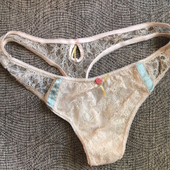Tallulah Love cream rose thong, Large L NWT - Picture 8 of 9